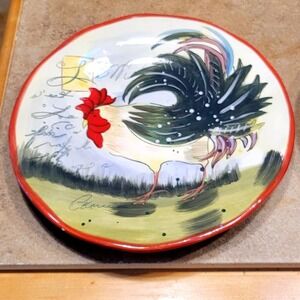 Certified International Le Rooster Lunch Salad late Susan Winget Farmhouse